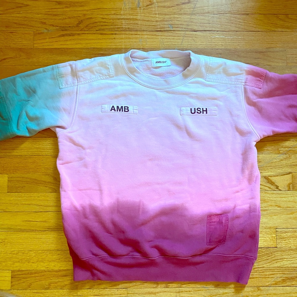 Authentic unisex AMBUSH logo stitch ombré sweater